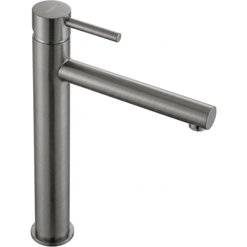 Mexen Elba grifo alto para lavabo, gris cañón cepillado - 74110-66