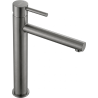 Mexen Elba grifo alto para lavabo, gris cañón cepillado - 74110-66