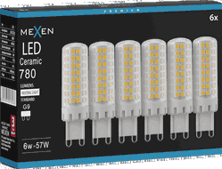 Mexen Aura 6x żarówka LED ściemnialna G9, 6W, Neutralna - 4000K, 780 lm - L122-G9-0640-01x06