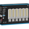 Mexen Aura 6x żarówka LED ściemnialna G9, 6W, Zimna - 6500K, 780 lm - L122-G9-0665-01x06