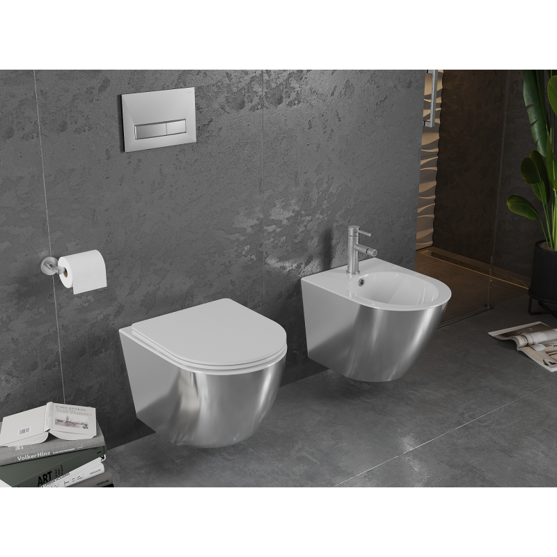 Mexen Lena bidet wiszący, biały/srebrny - 35224804