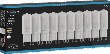 Mexen Aura 10x żarówka LED G9, 2W, Ciepła - 3000K, 200 lm - L120-G9-0230-01x10
