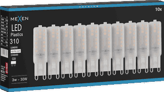 Mexen Aura 10x żarówka LED G9, 3W, Neutralna - 4000K, 310 lm - L120-G9-0340-01x10