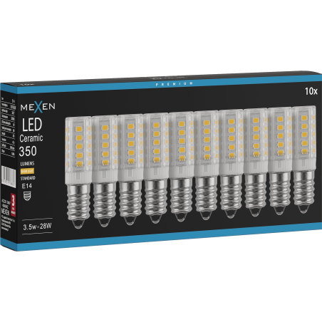 Mexen Aura 10x żarówka LED E14, 3,5W, Ciepła - 3000K, 350 lm - L121-E14-0330-01x10