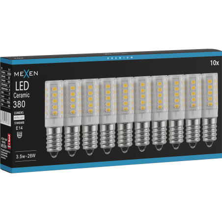 Mexen Aura 10x żarówka LED E14, 3,5W, Neutralna - 4000K, 380 lm - L121-E14-0340-01x10