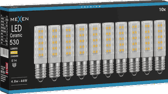 Mexen Aura 10x żarówka LED E14, 4,8W, Ciepła - 3000K, 530 lm - L121-E14-0530-01x10