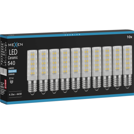 Mexen Aura 10x żarówka LED E14, 4,8W, Zimna - 6500K, 540 lm - L121-E14-0565-01x10