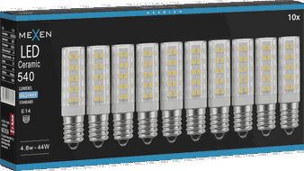 Mexen Aura 10x żarówka LED E14, 4,8W, Zimna - 6500K, 540 lm - L121-E14-0565-01x10