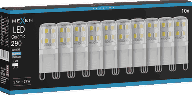Mexen Aura 10x żarówka LED G9, 2,5W, Zimna - 6500K, 290 lm - L121-G9-0265-01x10
