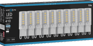 Mexen Aura 10x żarówka LED G9, 3,5W, Zimna - 6500K, 410 lm - L121-G9-0365-01x10