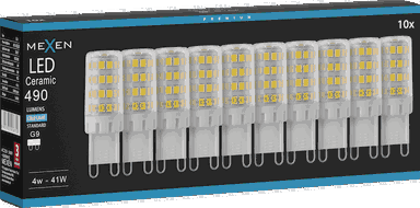 Mexen Aura 10x żarówka LED G9, 4W, Zimno - 6500K, 490 lm - L121-G9-0465-01x10