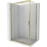 Mexen Exo-3S kabina prysznicowa rozsuwana 100 x 80 cm, transparent, złota - 8153-100-080-50-00