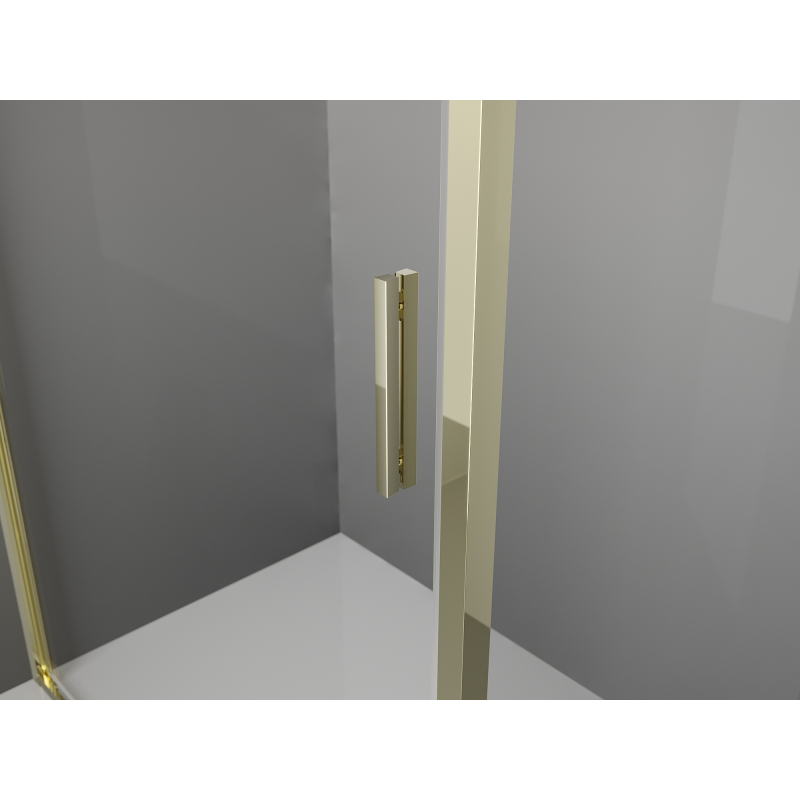 Mexen Exo-3S kabina prysznicowa rozsuwana 100 x 80 cm, transparent, złota - 8153-100-080-50-00