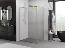 Mexen Exo-3S kabina prysznicowa rozsuwana 80 x 95 cm, transparent, złota - 8153-080-095-50-00