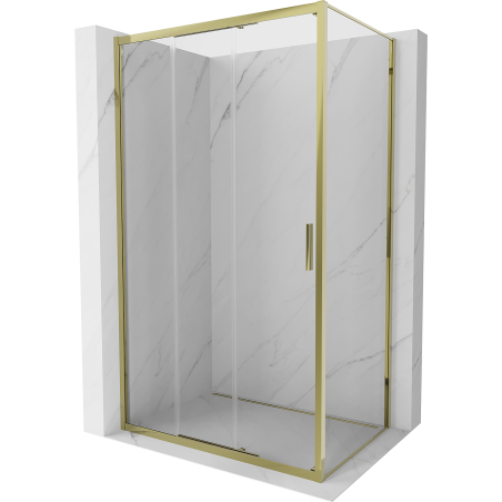 Mexen Exo-3S kabina prysznicowa rozsuwana 90 x 95 cm, transparent, złota - 8153-090-095-50-00