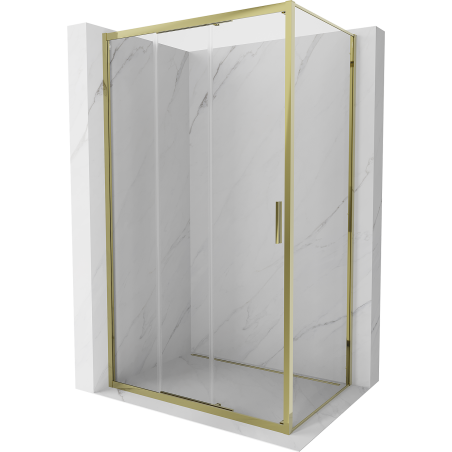Mexen Exo-3S kabina prysznicowa rozsuwana 85 x 100 cm, transparent, złota - 8153-085-100-50-00
