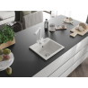 Mexen Milo fregadero de granito de 1 cámara con grifo de cocina Duero, blanco - 6505-20-671600-20