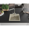 Mexen Milo enkelvoudige granieten gootsteen met keukenkraan Duero, beige - 6505-69-671600-00