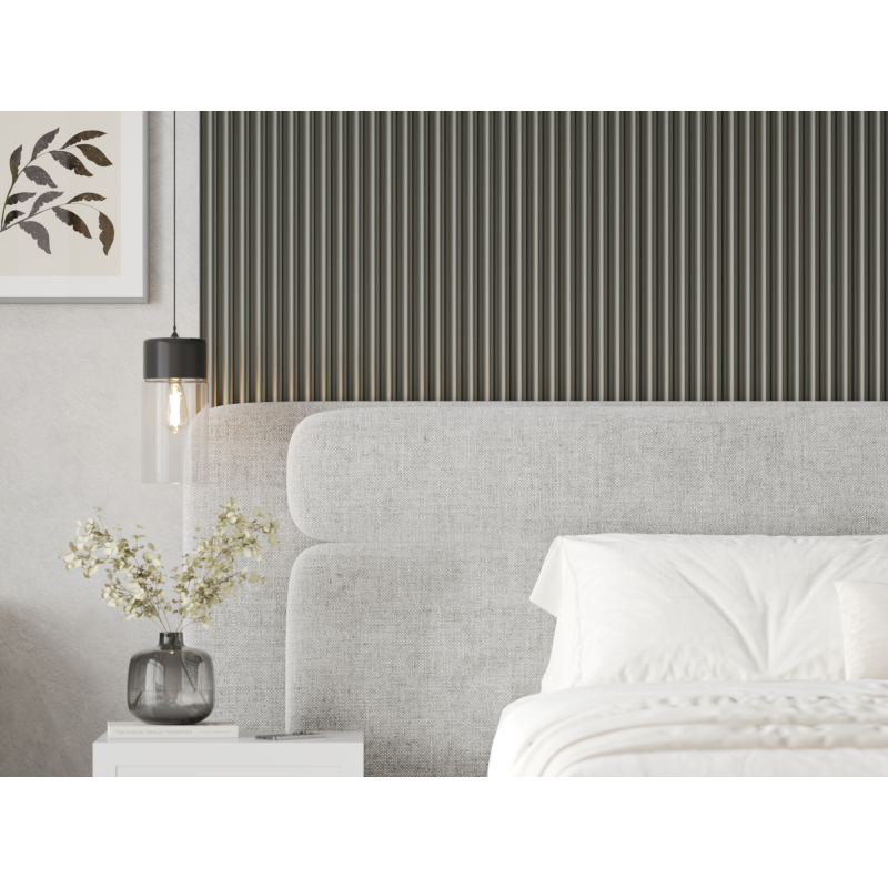 Mexen Strio 01 lamele ścienne ryflowane 280 x 14,5 cm (2szt), metal graphite - S120-280-01-350