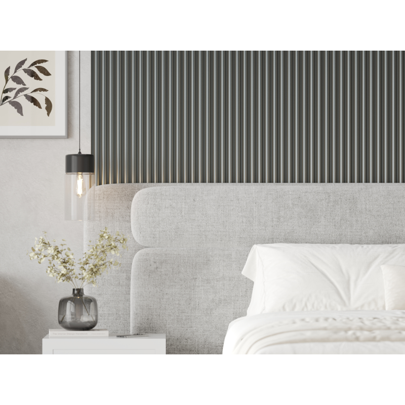 Mexen Strio 01 lamele ścienne ryflowane 280 x 14,5 cm (2szt), metal anthracite - S120-280-01-352