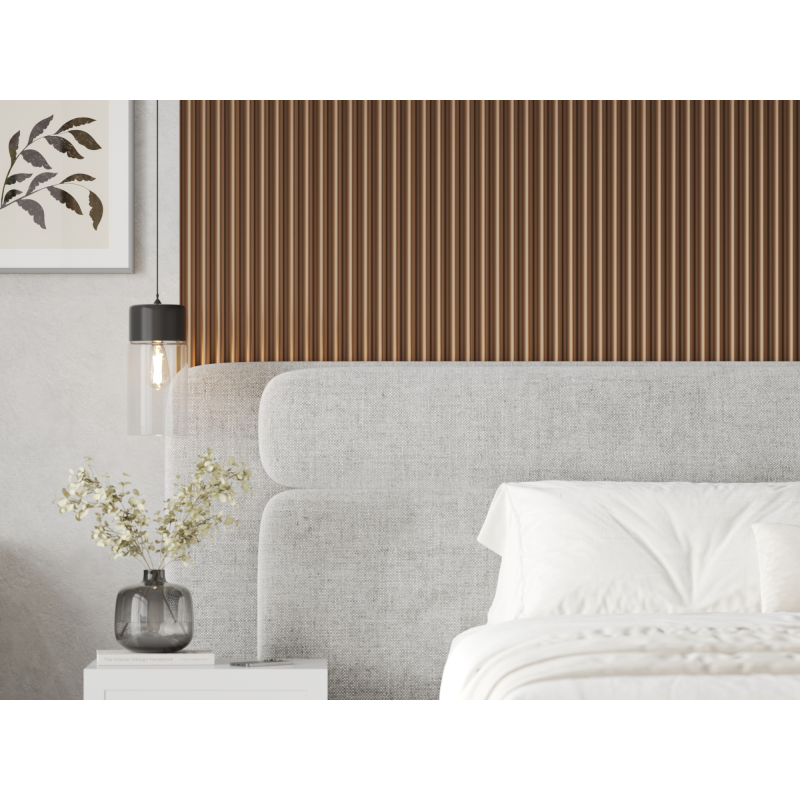 Mexen Strio 01 lamele ścienne ryflowane 280 x 14,5 cm (2szt), metal mocha - S120-280-01-355