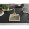 Mexen Milo granitische gootsteen 1-komerig met keukenmengkraan Duero, beige - 6505-69-671600-50