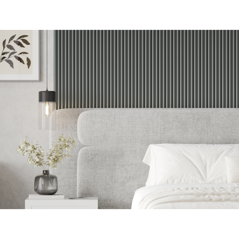 Mexen Strio 02 lamele ścienne ryflowane 280 x 14,5 cm (2szt), metal anthracite - S120-280-02-352