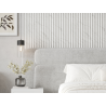 Mexen Strio 01 lamele ścienne ryflowane 280 x 14,5 cm (2szt), carrara white - S120-280-01-390