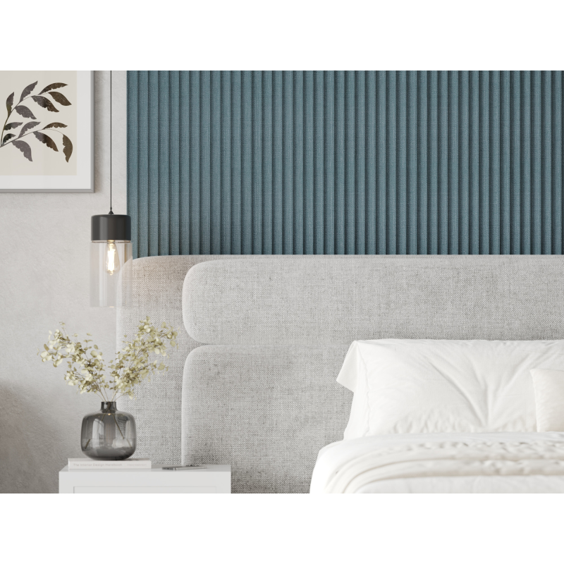 Mexen Strio 01 lamele ścienne ryflowane 280 x 14,5 cm (2szt), len denim - S120-280-01-362