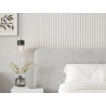 Mexen Strio 01 lamele ścienne ryflowane 280 x 14,5 cm (2szt), white leather - S120-280-01-366