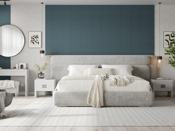 Mexen Strio 02 lamele ścienne ryflowane 280 x 14,5 cm (2szt), len denim - S120-280-02-362