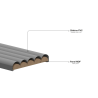 Mexen Strio 02 geriffelte Wandpaneele 280 x 14,5 cm (2 Stk.), dunkles Türkis - S120-280-02-312