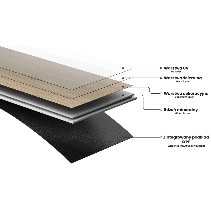 Mexen Sun Valley XL panele winylowe 1524 x 228 mm SPC 6,5 mm, podkład IXPE 1,5 mm, 4 V-Fuga, Dąb - F1006-1524-228-505-4V1-01
