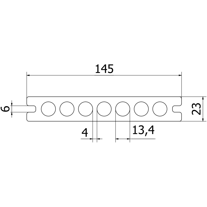 Mexen Terrio Premium deska tarasowa kompozytowa 300 x 14,5 x 2,3 cm, teak ht - C2002-300-11