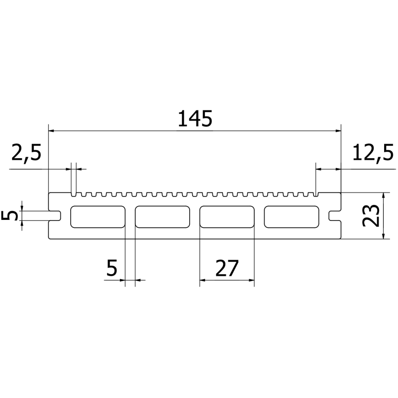 Mexen Terrio Core deska tarasowa kompozytowa 300 x 14,5 x 2,3 cm, ivory - C1003-300-58
