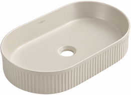 Mexen Grovo umywalka nablatowa ryflowana 49 x 31 cm, kaszmir mat - 22304932