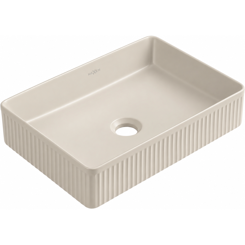 Mexen Grovo umywalka nablatowa ryflowana 50 x 34 cm, kaszmir mat - 22305032