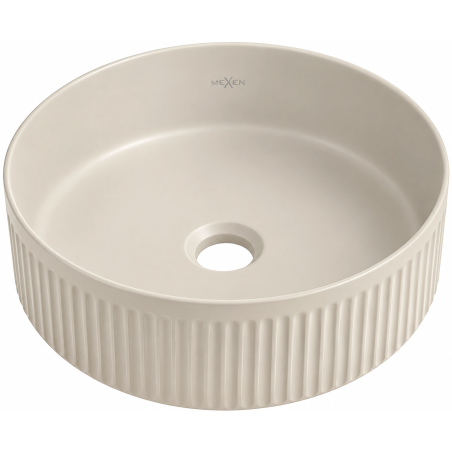 Mexen Grovo umywalka nablatowa ryflowana 35 x 35 cm, kaszmir mat - 22303532
