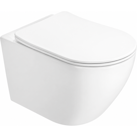 Mexen Lena 2.0 cuvette WC sans bride avec abattant à descente lente slim, duroplast, blanc brillant - 3022L4000