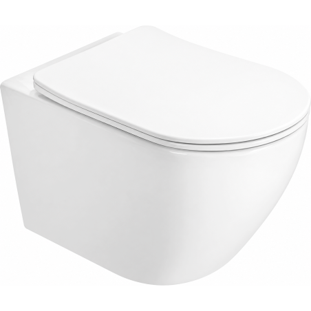 Mexen Lena 2.0 wc školjka Rimless s slim sedežem počasnega spuščanja, duroplast, bel sijaj - 3022L4000