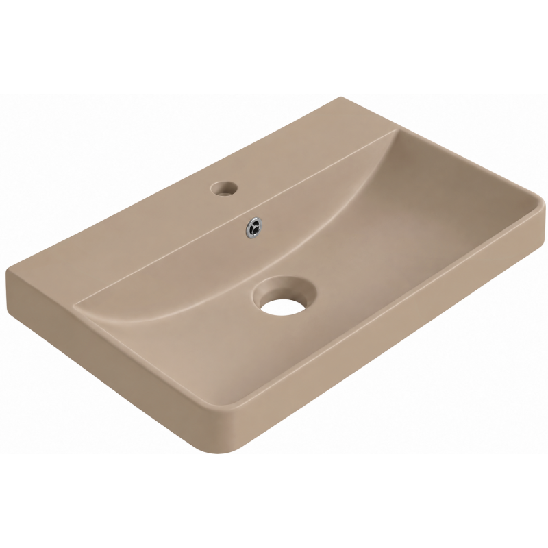 Mexen Dagna umywalka wpuszczana w blat 60 x 35 cm, cappuccino mat - 21996064