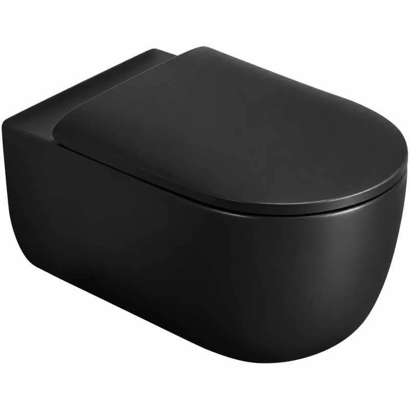 Mexen Carmen 2.0  miska wc Rimless Tornado z deską wolnoopadającą slim, duroplast, czarna mat - 3088L4185T
