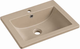 Mexen Lora umywalka wpuszczana w blat 53 x 46 cm, cappuccino mat - 25365364