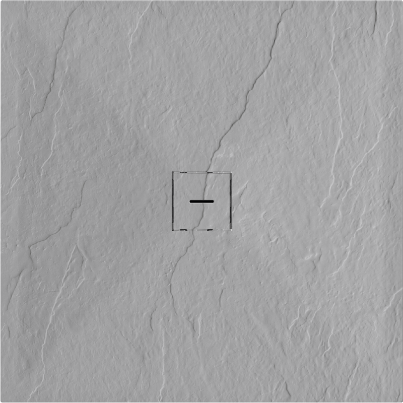 Mexen Lito brodzik kompozytowy kwadratowy 90 x 90 cm, szary-beton - 48S619090