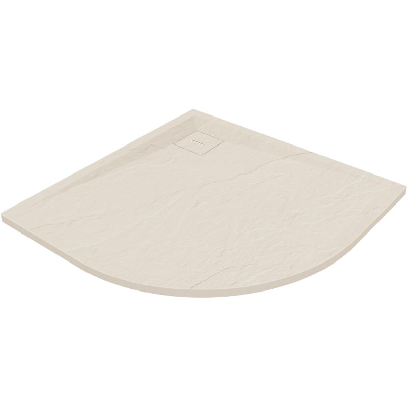 Mexen Lito brodzik kompozytowy półokrągły 80 x 80 cm, beżowy - 48Q698080