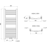 Mexen Ares kopalniški radiator 900 x 400 mm, 246 W, zlati - W102-0900-400-00-50