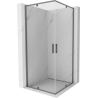 Mexen Exo-R Duo kabina prysznicowa kwadratowa uchylna 80 x 80 cm, transparent, gun metal - 8110-080-080-95-00