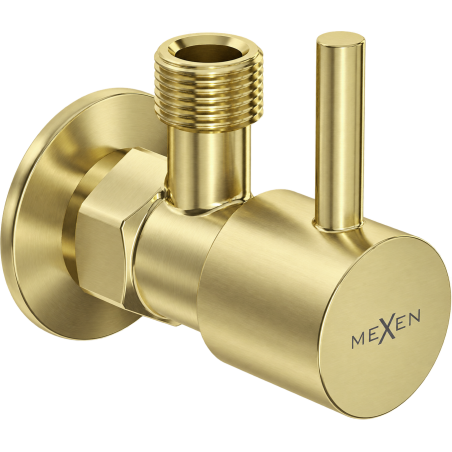 Mexen R1 zawór kątowy do baterii 1/2"x3/8", złoty szczotkowany - 79970-55