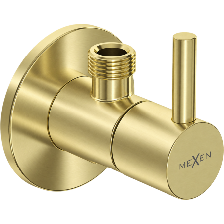 Mexen R2 zawór kątowy do baterii 1/2"x3/8", złoty szczotkowany - 79972-55