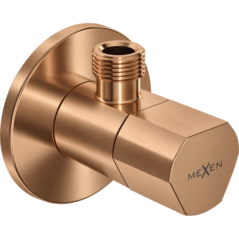 Mexen T zawór kątowy do baterii 1/2"x3/8", miedź szczotkowana - 79973-65